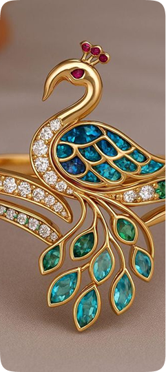 Peacock Ring Gold